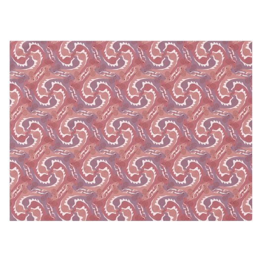 渦巻き状ヘアーズテサレーション柔らかい赤いテーブルクロス8 テーブルクロス (正面(横))