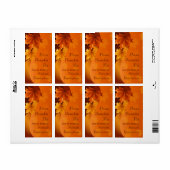 渦巻き紅葉感謝祭キッチン ラベル (フルシート)