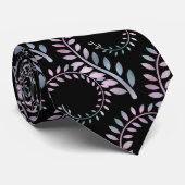 渦巻き紫色のグレーブラックタイ ネクタイ (ロール)