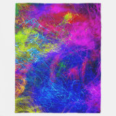 渦巻き絵画糸の数々の色デザイン フリースブランケット (正面)