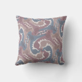 渦巻き羽毛テサレーション青いグレー枕1 クッション (裏面)