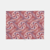 渦巻き羽毛面分割ソフト赤ブランケット8 フリースブランケット (正面(横))