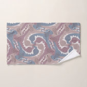 渦巻き羽毛1灰色の古いピンクのバスルームのタオルのセット バスタオルセット (ハンドタオル)