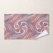 渦巻き羽毛2古いピンクのバスルームのタオルのセット バスタオルセット (ハンドタオル)