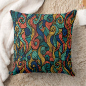 渦巻き色 – あなたの家のためのダイナミズム クッション (ブランケット)