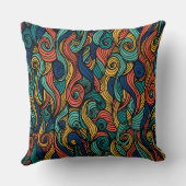 渦巻き色 – あなたの家のためのダイナミズム クッション (裏面)