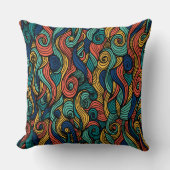 渦巻き色 – あなたの家のためのダイナミズム クッション (正面)
