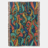 渦巻き色 – あなたの家のためのダイナミズム スローブランケット (正面縦)