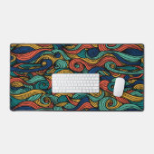 渦巻き色 – あなたの家のためのダイナミズム デスクマット (キーボード&マウス)