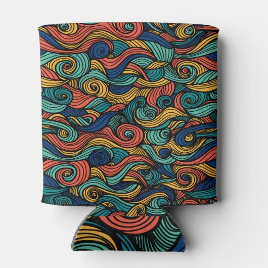 渦巻き色 – あなたの家のためのダイナミズム 缶クーラー (裏面)