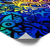 渦巻き色 ポスター (角)