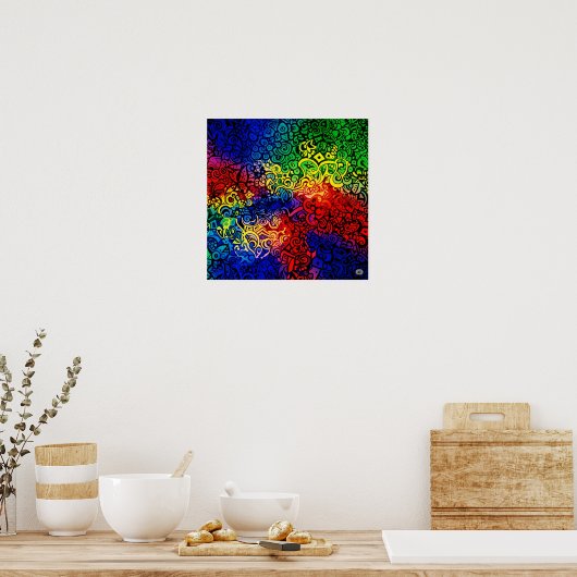 渦巻き色 ポスター (キッチン)