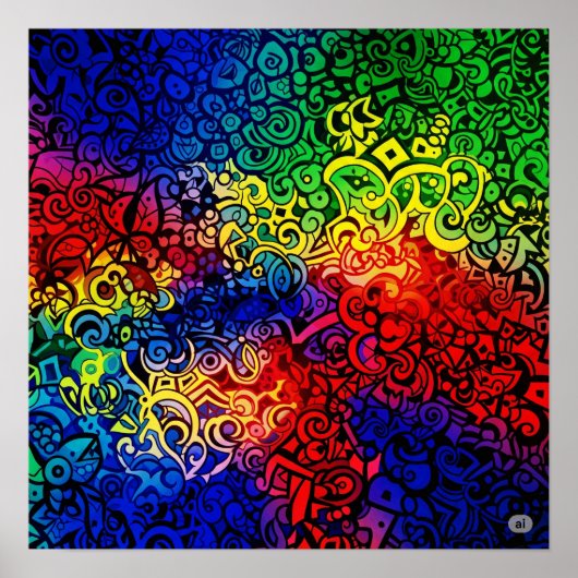 渦巻き色 ポスター (正面)