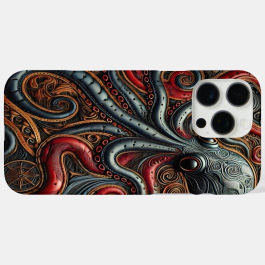 渦巻き触手:焦点のタコ Case-Mate iPhoneケース (裏面 (横))