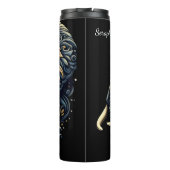 渦巻き象のプロファイル:金ゴールドアクセント タンブラー (裏面)