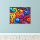 渦巻き キャンバスプリント (インサイチュ (ウッドフロア))