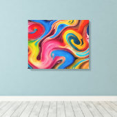 渦巻き キャンバスプリント (インサイチュ (ウッドフロア))