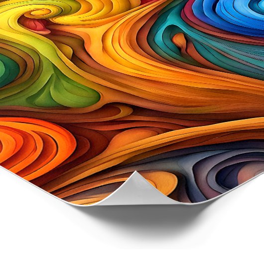 渦巻き ポスター (角)