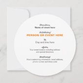 渦巻き モザイク ラウンド インビテーション ゴールドとオリーブ (裏面)