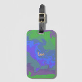 渦巻き ヴェリー ファン クール アーティ ヴァイブ カラフル ラゲッジタグ (正面縦)