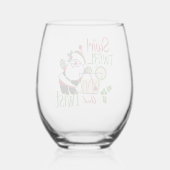 渦巻き、回転とツイスト中間セチュリーのヴィンテージクリスマス ステムなしワイングラス (裏面)