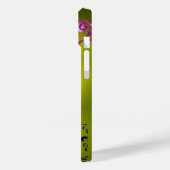 渦巻き、果実ダマスクモノグラムピンク黒い黄色 Case-Mate iPhoneケース (裏面 / 左)