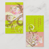 渦巻き/金ゴールドスプリンクケーキ/ベーカリー/パティシセリ 名刺 (正面/裏面)