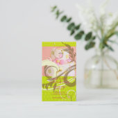 渦巻き/金ゴールドスプリンクケーキ/ベーカリー/パティシセリ 名刺 (スタンド正面)