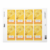 渦巻き – 黄色の住所 シール (フルシート)