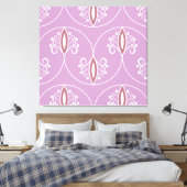 渦巻くエレガンス:ヴィンテージ幾何学的 キャンバスプリント (インサイチュ (寝室))