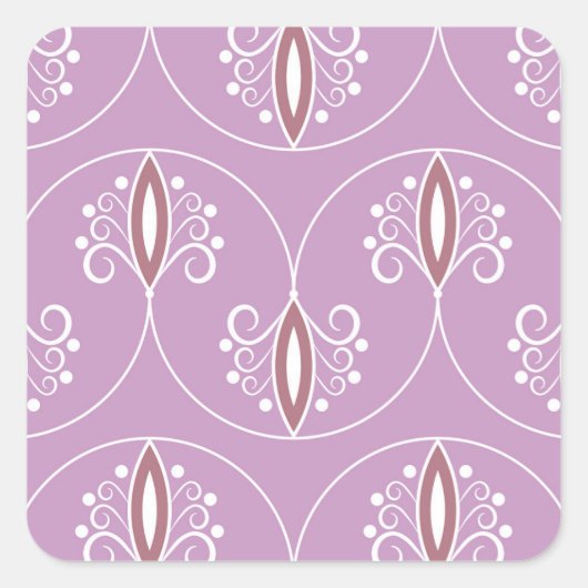 渦巻くエレガンス：ヴィンテージ幾何学 スクエアシール (正面)