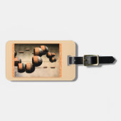 渦巻くクレイ風鈴が生き続ける ラゲッジタグ (正面横)