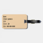 渦巻くクレイ風鈴が生き続ける ラゲッジタグ (裏面横)