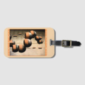 渦巻くクレイ風鈴が生き続ける ラゲッジタグ (正面横)