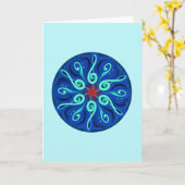 渦巻くクレフ、音符記号 カード (黄色い花)