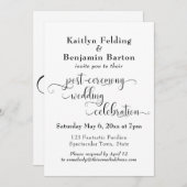 渦巻くタイポグラフィー　結婚式後披露宴のみ 招待状 (正面/裏面)