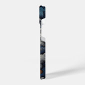 渦巻くテクスチャ雲の詳細イラストレーション iPhoneケース (左側面)