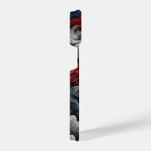 渦巻くテクスチャ雲の詳細イラストレーション iPhoneケース (右側面)