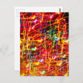 渦巻くネオン白熱［赤熱］光を放つ灯 ポストカード (正面/裏面)