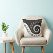 渦巻くピアノ鍵 クッション (椅子)