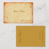 渦巻くヴィンテージの花柄 名刺 (正面/裏面)