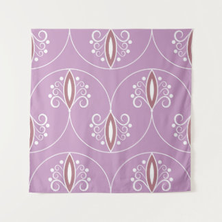 渦巻く優雅さ: ヴィンテージ幾何学模様 タペストリー