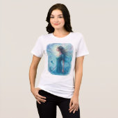 渦巻く宇宙の中の天体霊 トライブレンドTシャツ (正面全面)