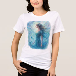 渦巻く宇宙の中の天体霊 トライブレンドTシャツ