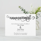 渦巻く文字　結婚式中止のお知らせ 招待状 (スタンド正面)