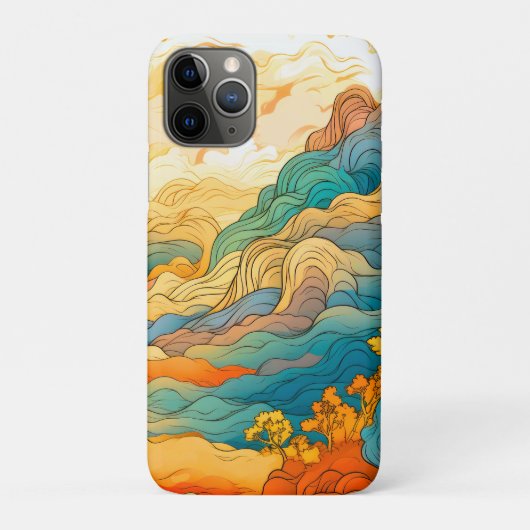 渦巻く木々、雲と川 Case-Mate iPhoneケース (裏)