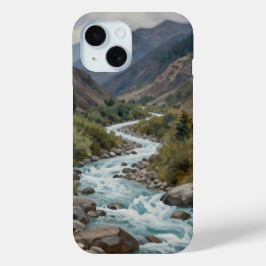 渦巻く流れ: 氷河の曲がりくねった川 Case-Mate iPhoneケース (裏面)