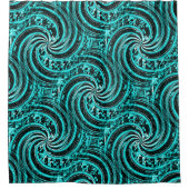 渦巻く海の生物…... シャワーカーテン (正面)