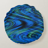 渦巻く海…... ラウンドクッション (裏面)