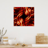 渦巻く炎 ポスター (キッチン)